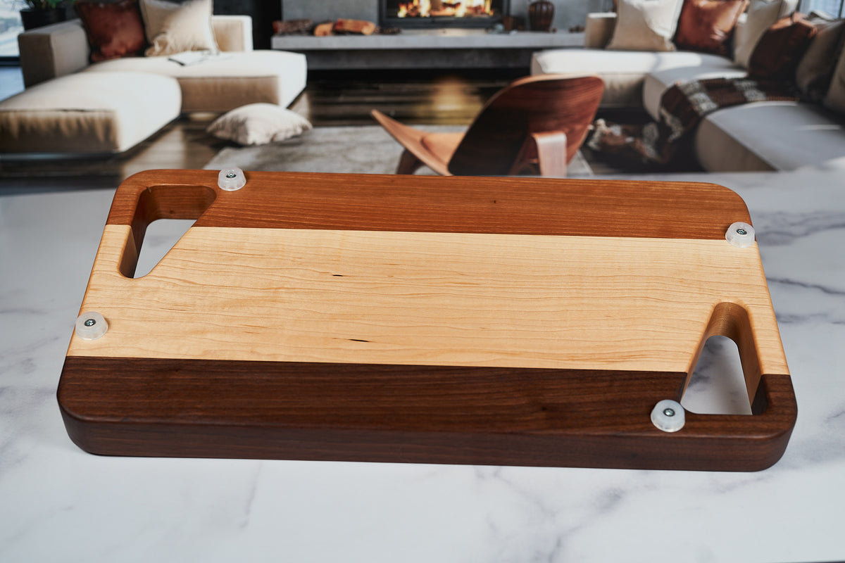 Black Walnut, Maple and Cherry Serving Tray - 19"x10"