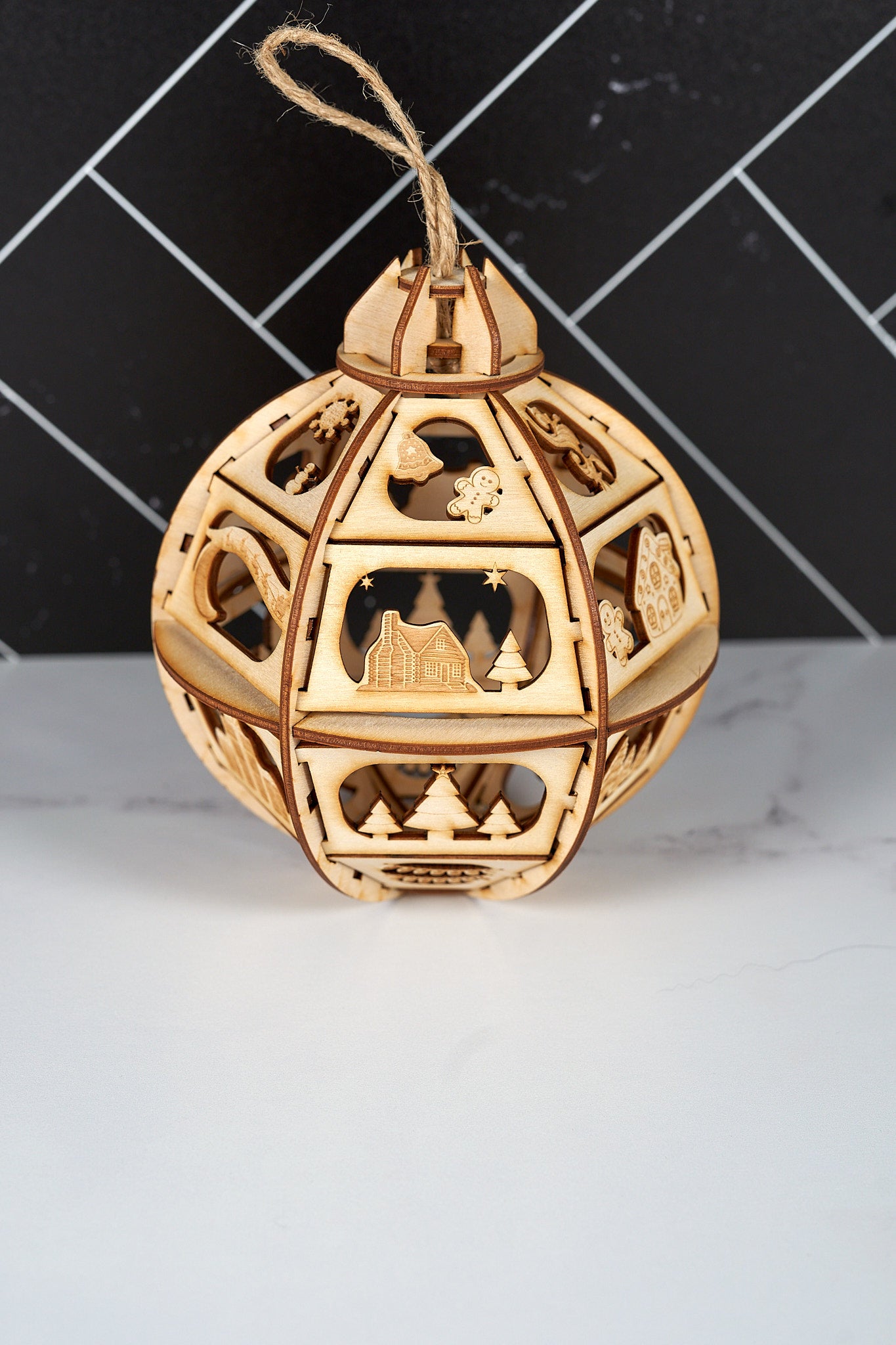 Christmas Ornament 2024 - Wooden Bauble