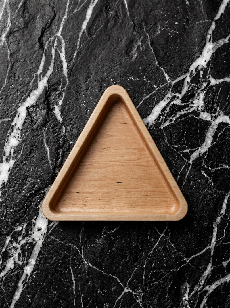 Hard Maple Catchall Tray - Triangle 9.75"x8.5"