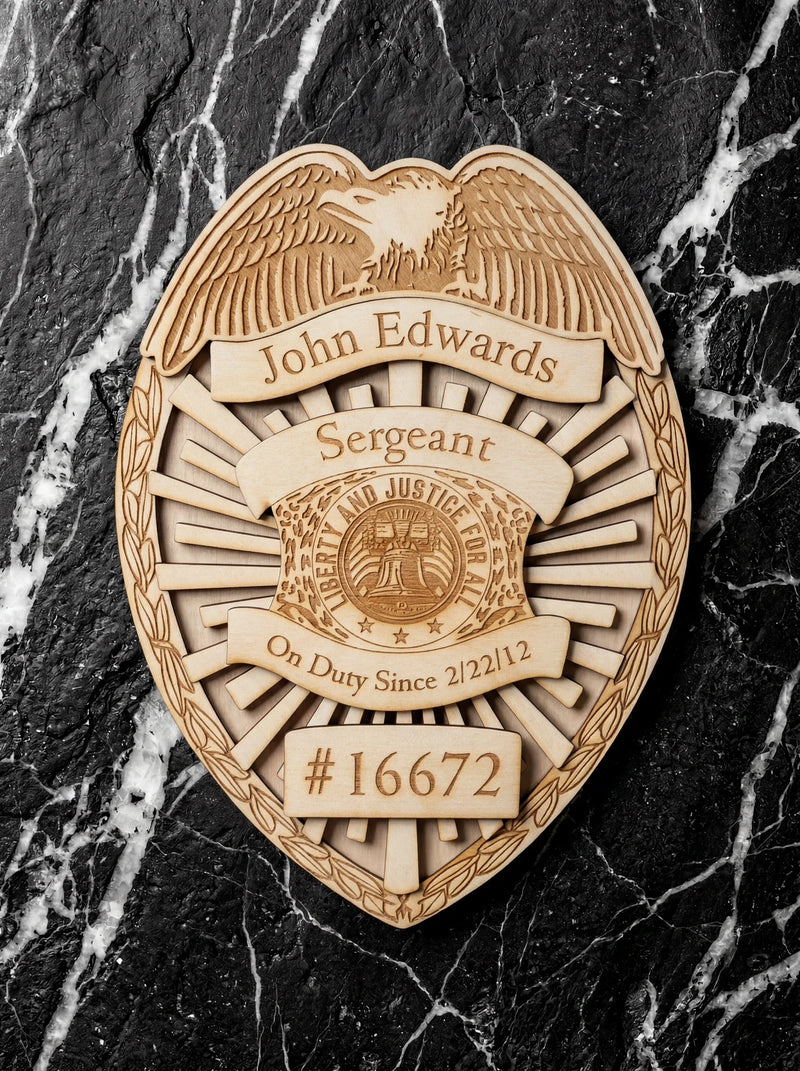 Law Enforcement Wooden Commemorative Wall Art