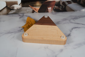 Black Walnut, and Maple Catchall Tray - Triangle 9.75"x8.5"