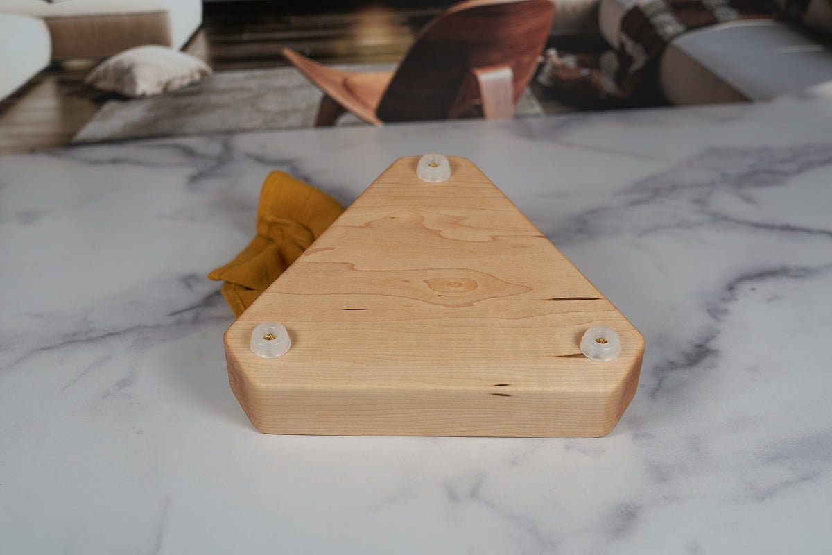 Hard Maple Catchall Tray - Chamfered Triangle 9"x8"