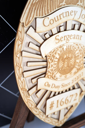 Law Enforcement Wooden Commemorative Wall Art