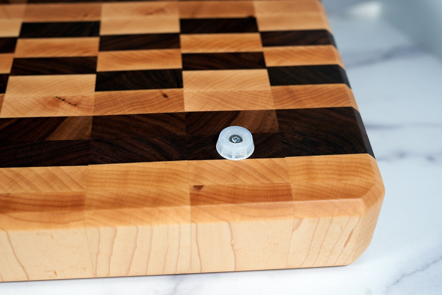 Black Walnut and Hard Maple End Grain Butcher Block - 22" x 11"