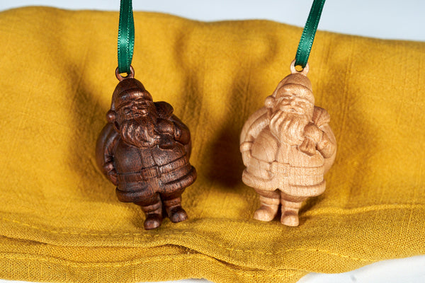 Christmas Ornament 2025 - Carved Santa Claus