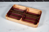 Purple Heart, Black Walnut and Hard Maple Catchall Tray - 13" x 9"